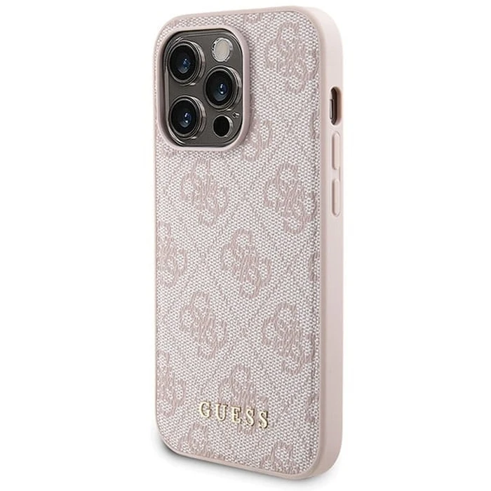 Guess GUBPM5P15X4GEMGP Apple iPhone 15 Pro Max hardcase + Powerbank 5000mAh MagSafe 4G Metal Logo pink