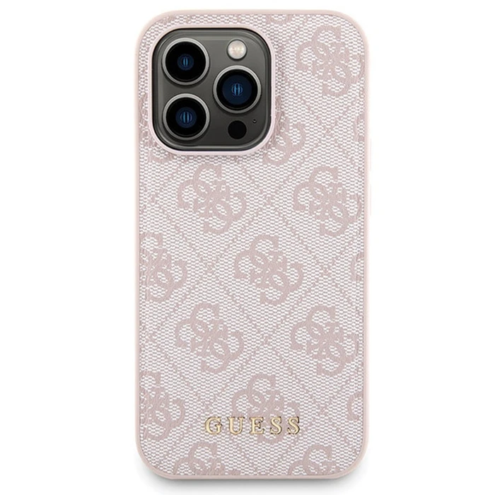 Guess GUBPM5P15X4GEMGP Apple iPhone 15 Pro Max hardcase + Powerbank 5000mAh MagSafe 4G Metal Logo pink