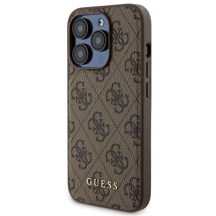 Guess GUBPM5P15X4GEMGW Apple iPhone 15 Pro Max hardcase + Powerbank 5000mAh MagSafe 4G Metal Logo brown
