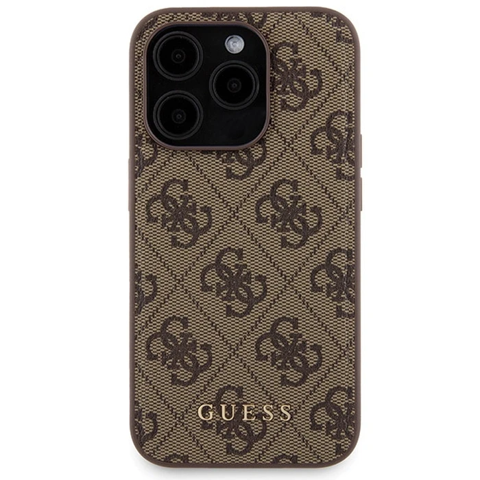 Guess GUBPM5P15X4GEMGW Apple iPhone 15 Pro Max hardcase + Powerbank 5000mAh MagSafe 4G Metal Logo brown