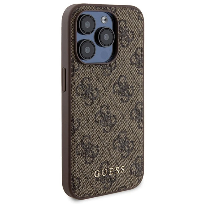 Guess GUBPM5P15X4GEMGW Apple iPhone 15 Pro Max hardcase + Powerbank 5000mAh MagSafe 4G Metal Logo brown