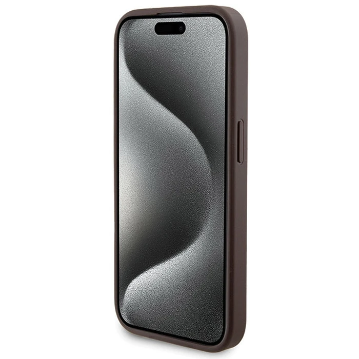 Guess GUBPM5P15X4GEMGW Apple iPhone 15 Pro Max hardcase + Powerbank 5000mAh MagSafe 4G Metal Logo brown