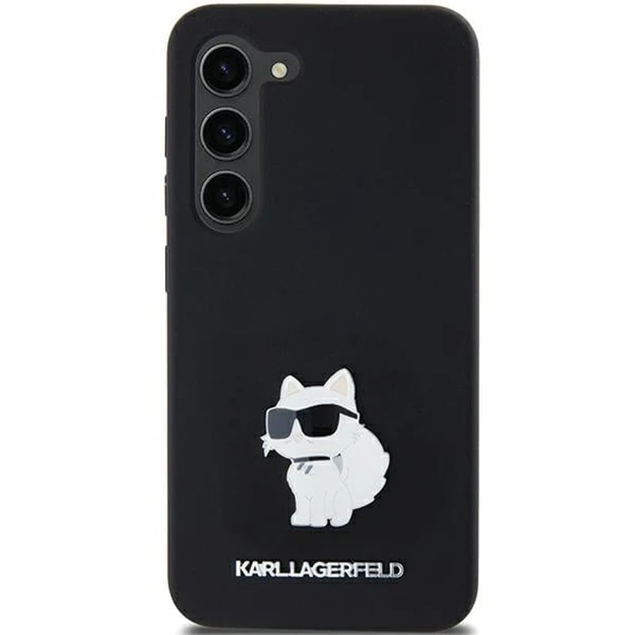 Karl Lagerfeld KLHCSA35SMHCNPK Samsung Galaxy A35 hardcase Silicone Choupette Metal Pin black
