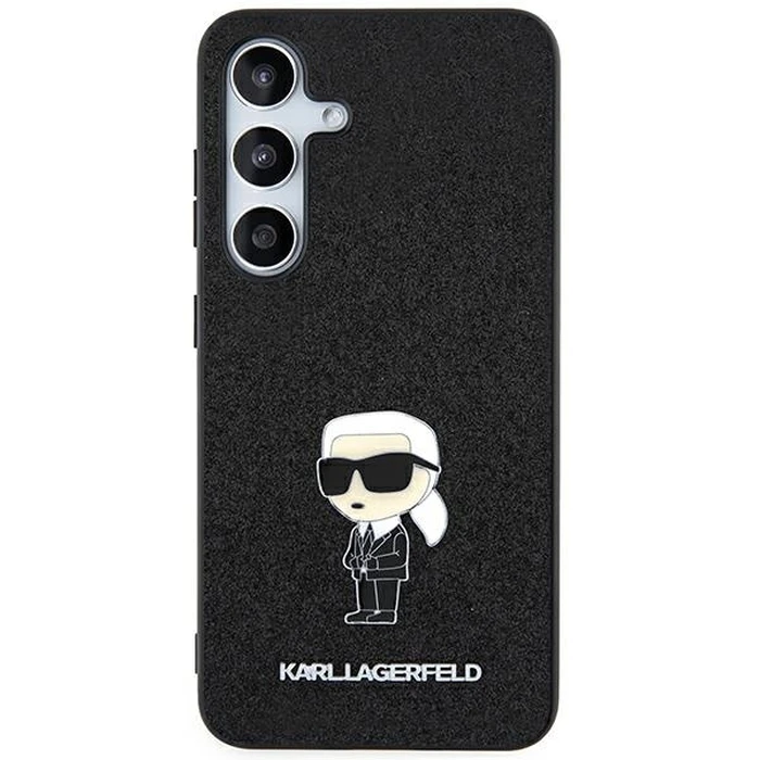 Karl Lagerfeld KLHCSA55GKNPSK Samsung Galaxy A55 hardcase Fixed Glitter Ikonik Logo Metal Pin black