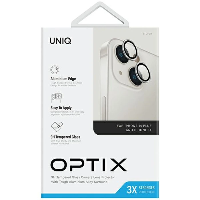 UNIQ Optix Aluminium Camera Lens Protector Apple iPhone 14 / 14 Plus sterling silver