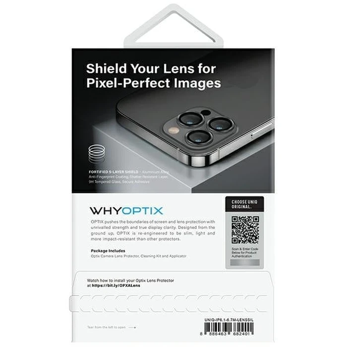 UNIQ Optix Aluminium Camera Lens Protector Apple iPhone 14 / 14 Plus sterling silver