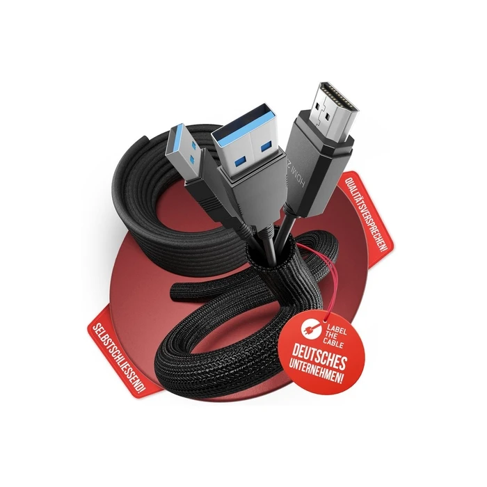 LTC Kabelschlauch Pro Cable Tube 10m (10 mm) – Black – Label-the-Cable PRO 5111