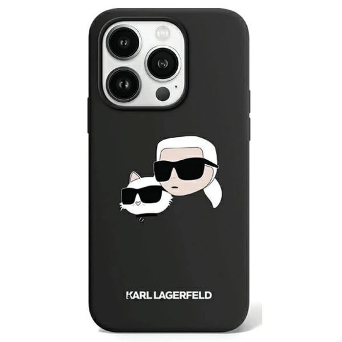 Karl Lagerfeld KLHMP15LSKCHPPLK Apple iPhone 15 Pro hardcase Silicone Karl & Choupette MagSafe black