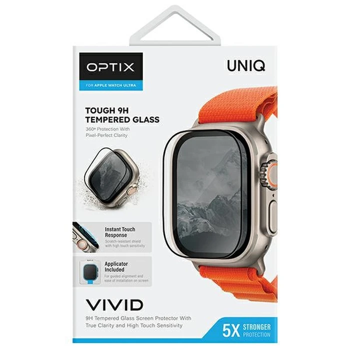 UNIQ Optix Vivid tempered glass Apple Watch Ultra 49mm clear