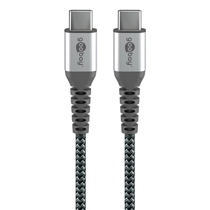 Goobay Braided USB 2.0 Cable USB-C male - USB-C 60W PD Γκρι 0.5m 49301