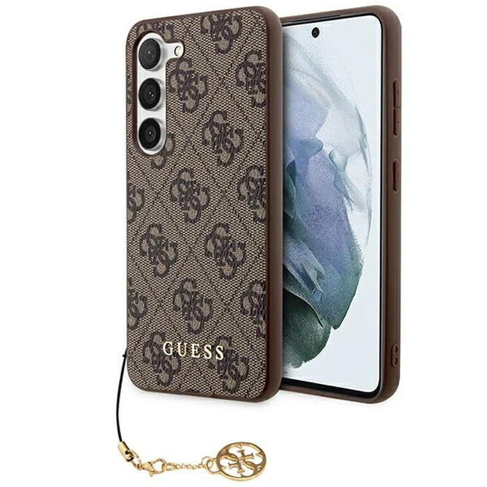 Guess GUHCSA35GF4GBR Samsung Galaxy A35 hardcase 4G Charms Collection brown