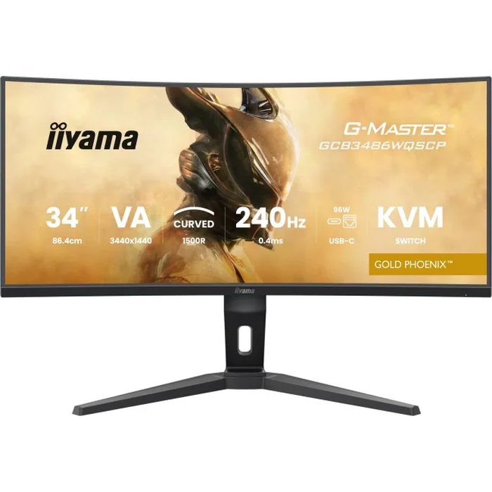 iiyama G-Master GCB3486WQSCP-B1 Gold Phoenix - 34" UWQHD 240Hz Curved VA Gaming Monitor
