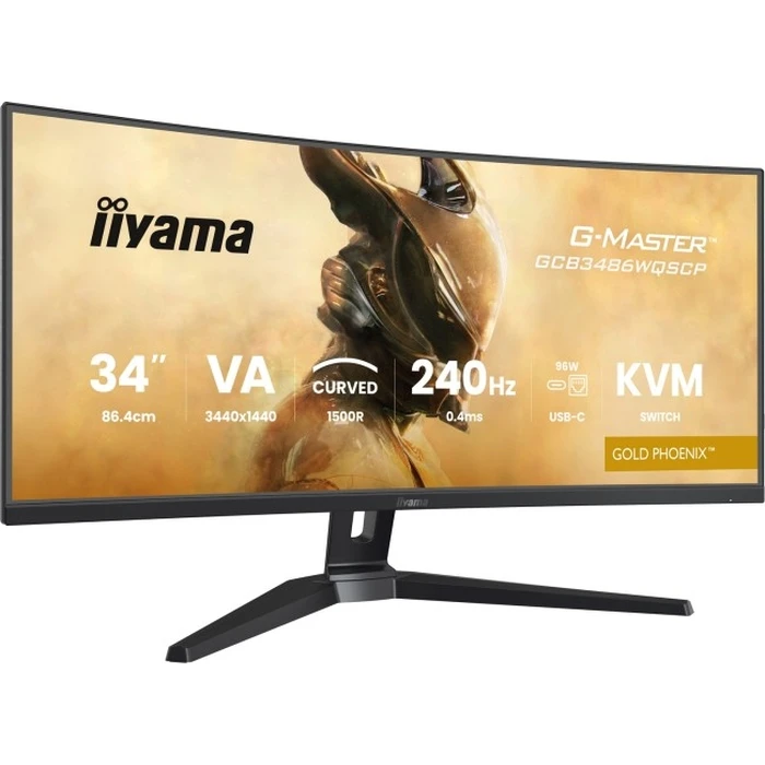 iiyama G-Master GCB3486WQSCP-B1 Gold Phoenix - 34" UWQHD 240Hz Curved VA Gaming Monitor