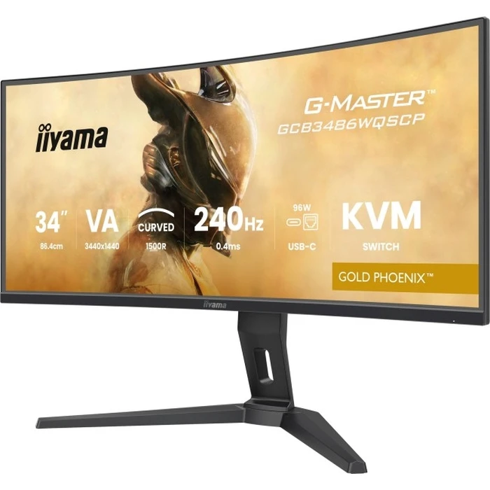 iiyama G-Master GCB3486WQSCP-B1 Gold Phoenix - 34" UWQHD 240Hz Curved VA Gaming Monitor