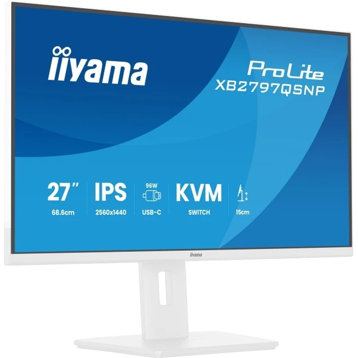 iiyama ProLite XB2797QSNP-W1 - 27" QHD IPS 75Hz USB-C PD 96W KVM KVM LAN