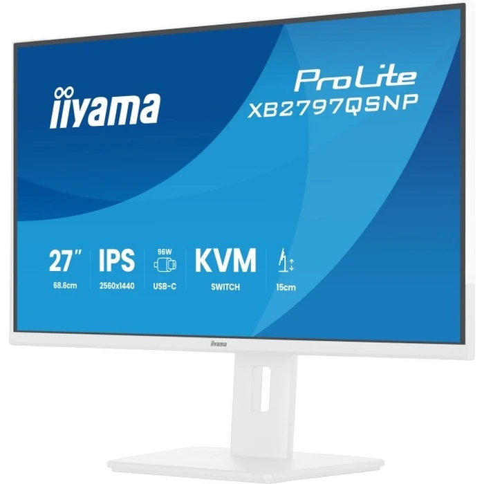 iiyama ProLite XB2797QSNP-W1 - 27" QHD IPS 75Hz USB-C PD 96W KVM KVM LAN