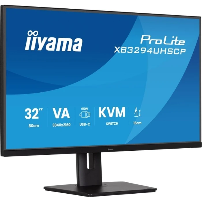 iiyama ProLite XB3294UHSCP-B1 - 31.5" 4K UHD Monitor with KVM & USB-C PD 90W
