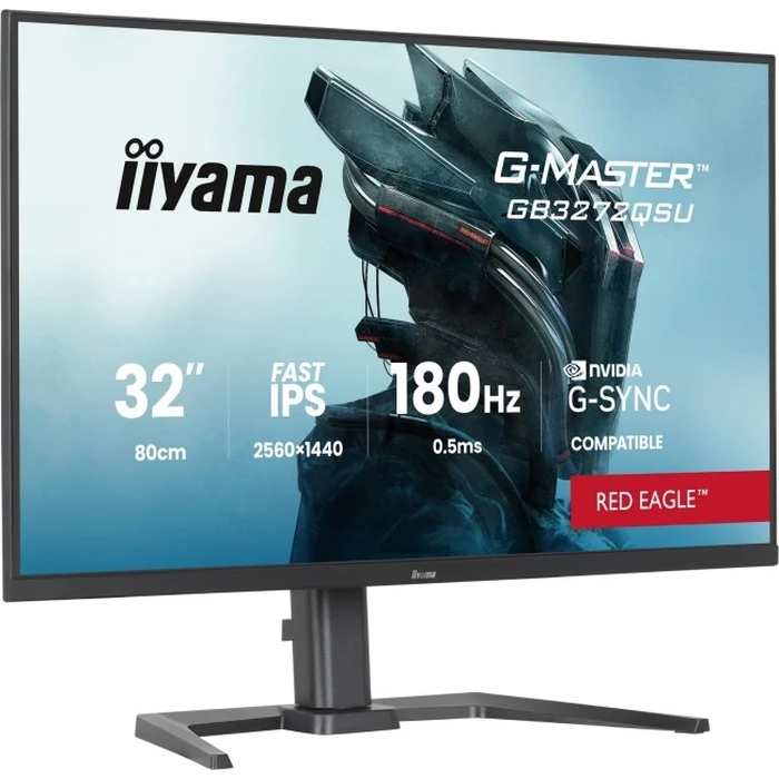 iiyama G-Master GB3272QSU-B1 Red Eagle - 31.5" Fast IPS Gaming Monitor, QHD 2560x1440, 180Hz