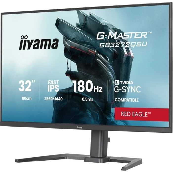 iiyama G-Master GB3272QSU-B1 Red Eagle - 31.5" Fast IPS Gaming Monitor, QHD 2560x1440, 180Hz