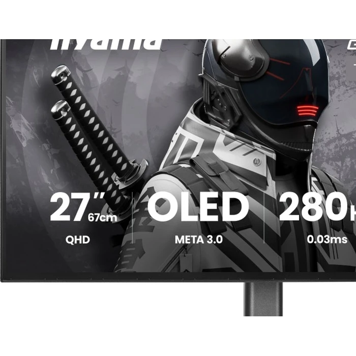 iiyama G-Master GOB2701QSC-B1 Titan Falcon - 27'' WOLED Gaming Monitor, QHD 2560×1440, 280Hz, USB-C PD65W