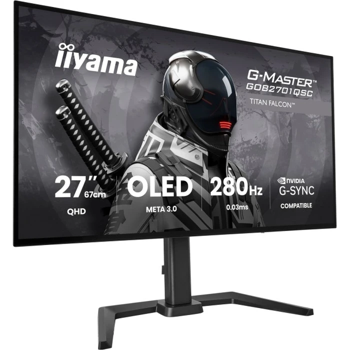 iiyama G-Master GOB2701QSC-B1 Titan Falcon - 27'' WOLED Gaming Monitor, QHD 2560×1440, 280Hz, USB-C PD65W