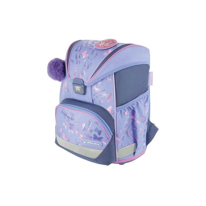 Herlitz UltraLight Plus Butterfly Paradise Σχολική Τσάντα Πλάτης Λιλά (Model 50046157)
