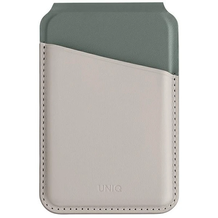 UNIQ Lyden DS RFID magnetic wallet with stand function ivory-lichen green