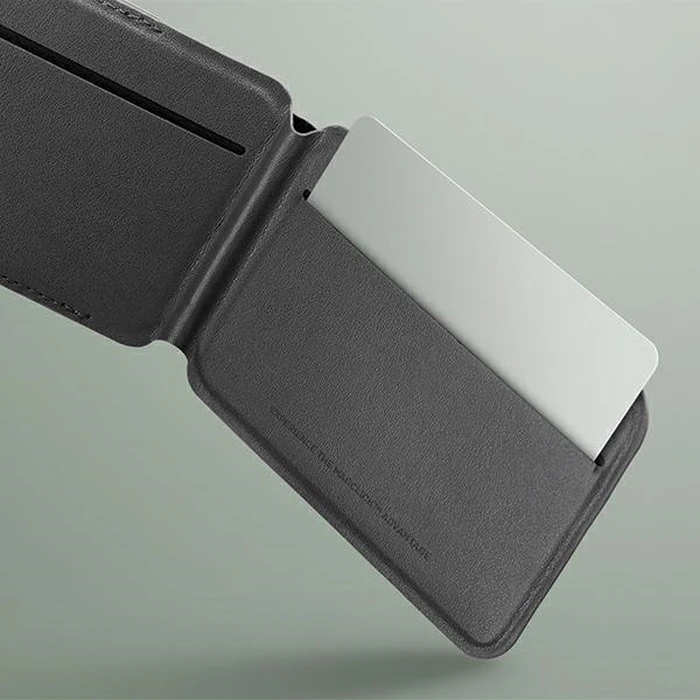 UNIQ Lyden DS RFID magnetic wallet with stand function canary yellow-flint grey