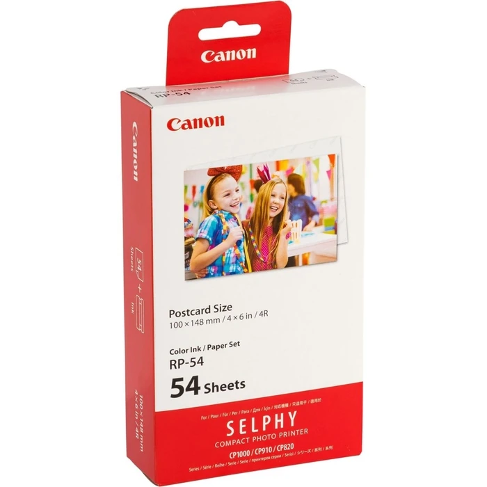 Αναλώσιμα για θερμικούς εκτυπωτές Canon RP-54 10x15 cm Papier und Farbband (54 Blatt)