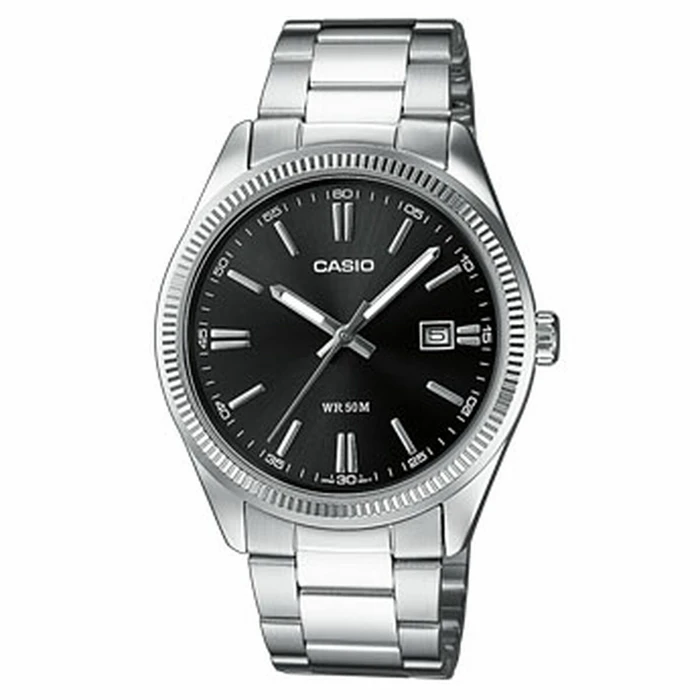 Ανδρικό Ρολόι Casio DATE Ασημί Μαύρο (? 39 mm)