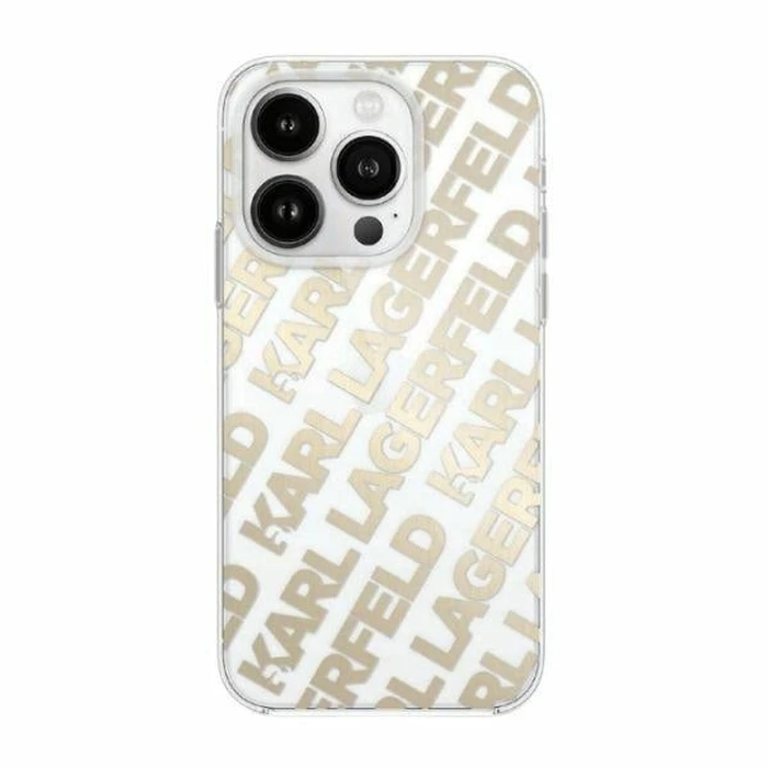 Karl Lagerfeld KLHCP15LHKFOEMD Apple iPhone 15 Pro hardcase IML Fullover Logo gold