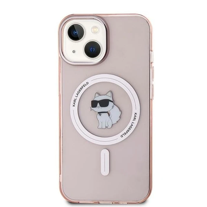 Karl Lagerfeld KLHMP12MHFCCNOP Apple iPhone 12 / 12 Pro hardcase IML Choupette MagSafe pink