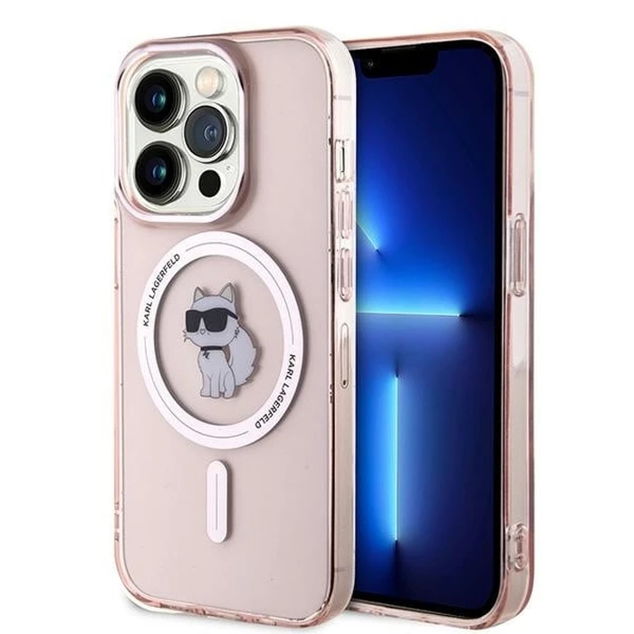 Karl Lagerfeld KLHMP14LHFCCNOP Apple iPhone 14 Pro hardcase IML Choupette MagSafe pink