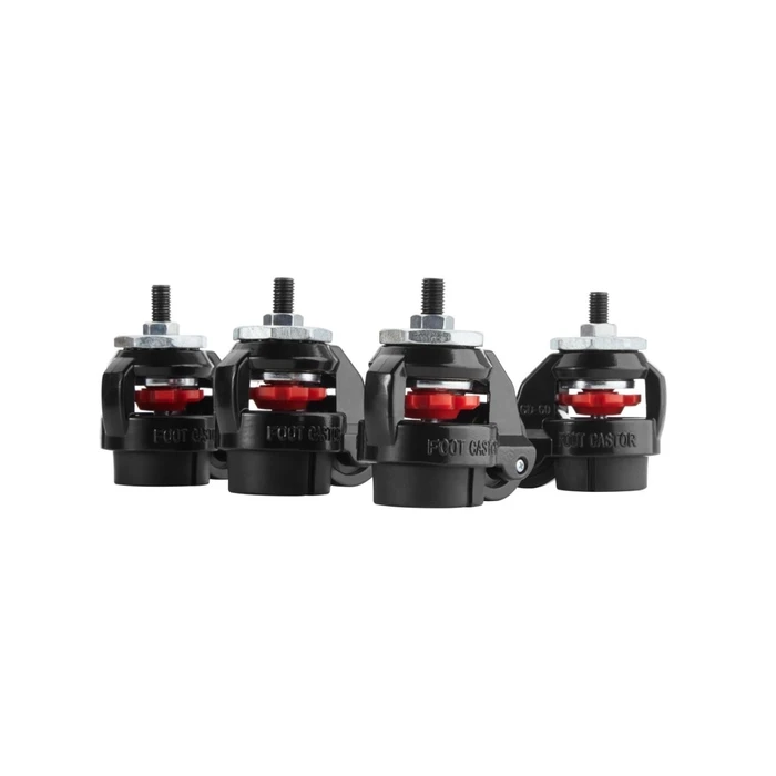 OPLITE Adjustable Lockable Castor Wheels for R8 Cockpit - Black (OP-R8-CW)