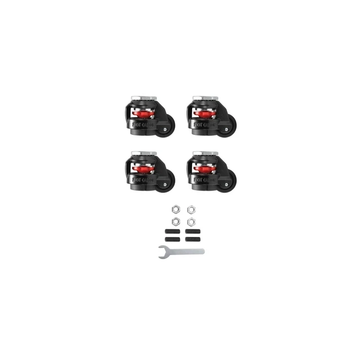 OPLITE Adjustable Lockable Castor Wheels for R8 Cockpit - Black (OP-R8-CW)