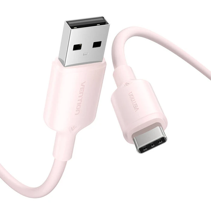 Vention USB 2.0 Cable USB-C male to USB-A male 2m 60W Pink (CTQPH)