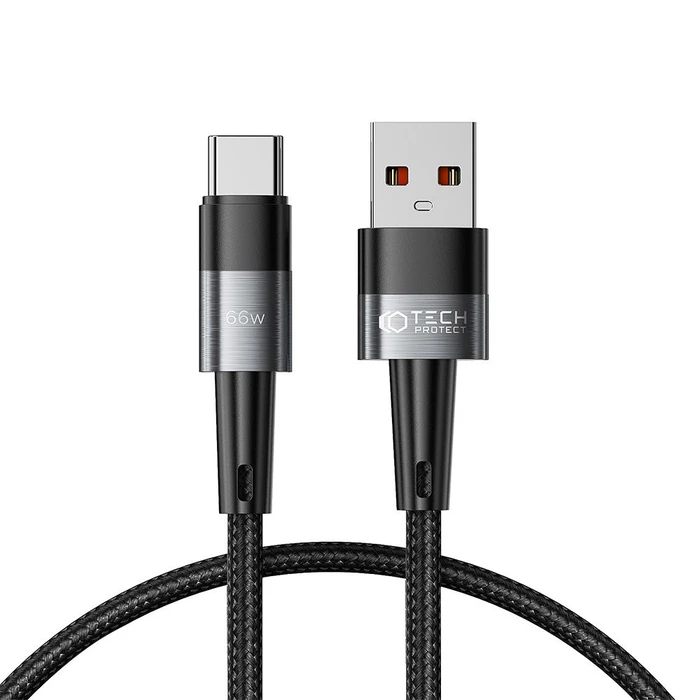 [CR] Tech-Protect Ultraboost USB-A/USB-C Cable 66W 6A 25cm Grey