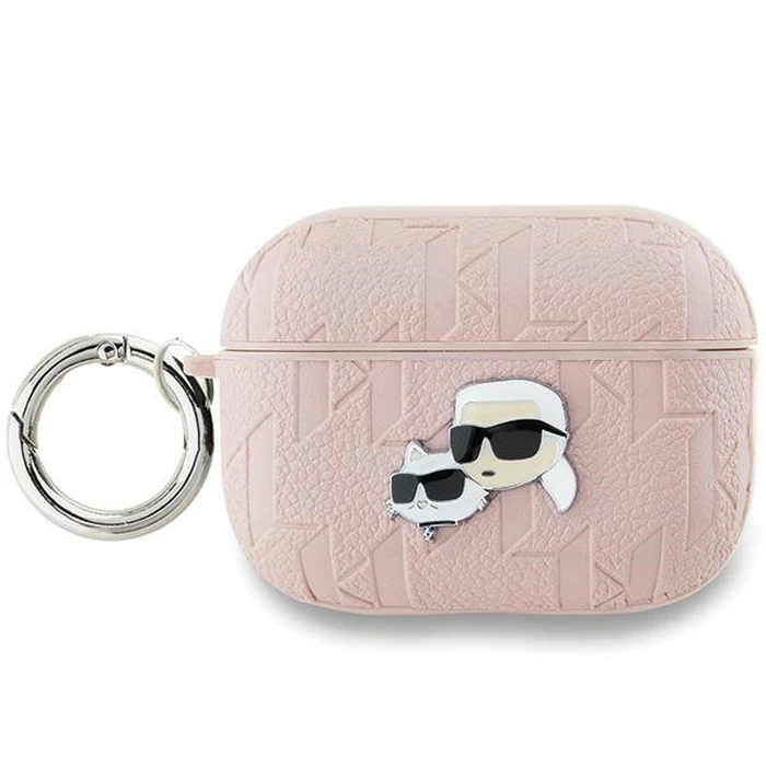 Karl Lagerfeld KLAP2PGKCPP Apple AirPods Pro (2 gen) cover Monogram Karl & Choupette Head pink