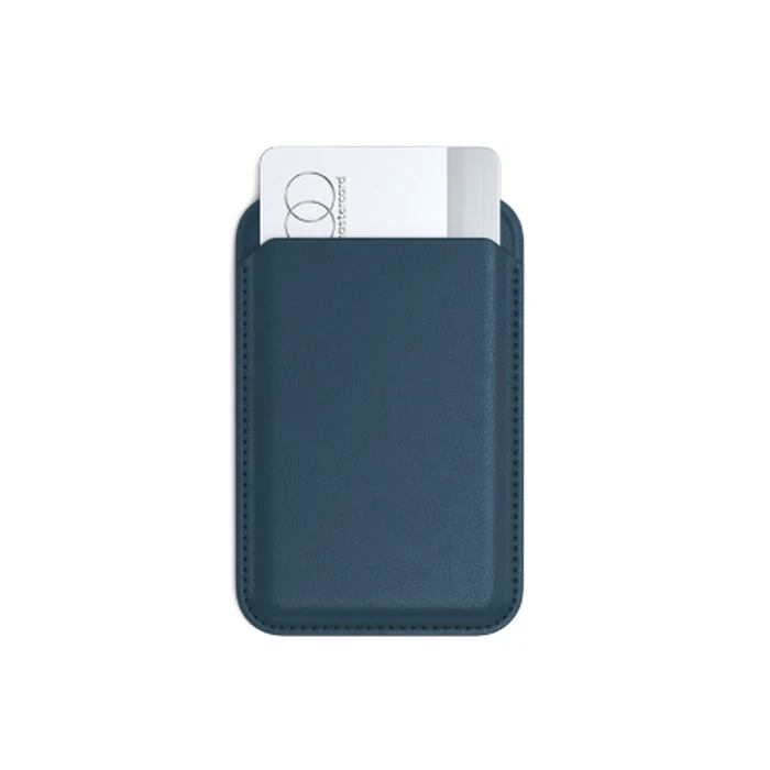 Satechi Vegan Leather Wallet Stand MagSafe wallet for iPhone (blue)