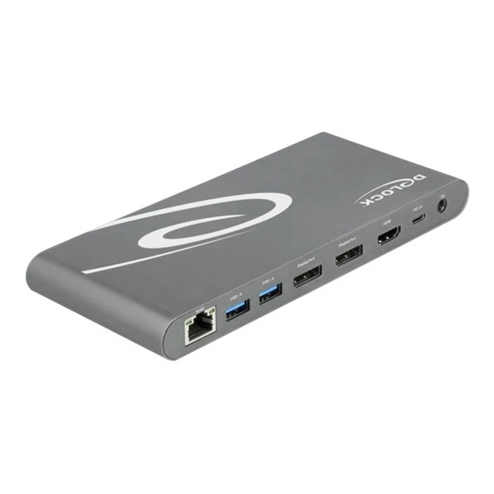 Docking Station DeLOCK USB Type-C DP 1.4 Triple 4K Display - USB-C 3.2 Gen 1 / Thunderbolt 3 - HDMI, 2 x DP - GigE