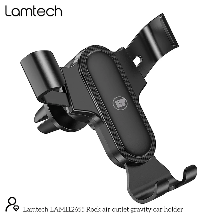 Βάση Κινητού Αυτοκινήτου Lamtech ROCK AIR OUTLET IN-CAR Black