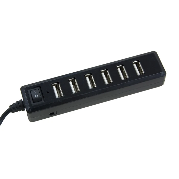 USB Hub Lamtech 7 PORTS Black