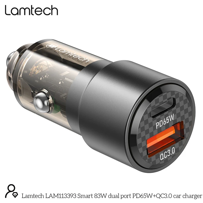 Φορτιστής Αυτοκινήτου Lamtech QUICK DUAL PORT MINI 83W