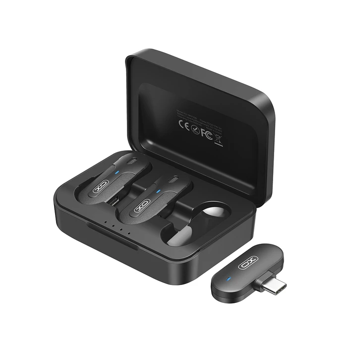 Μικρόφωνο XO MKF09A TypeC 1 έως 2 ασύρματο κλιπ γιακά