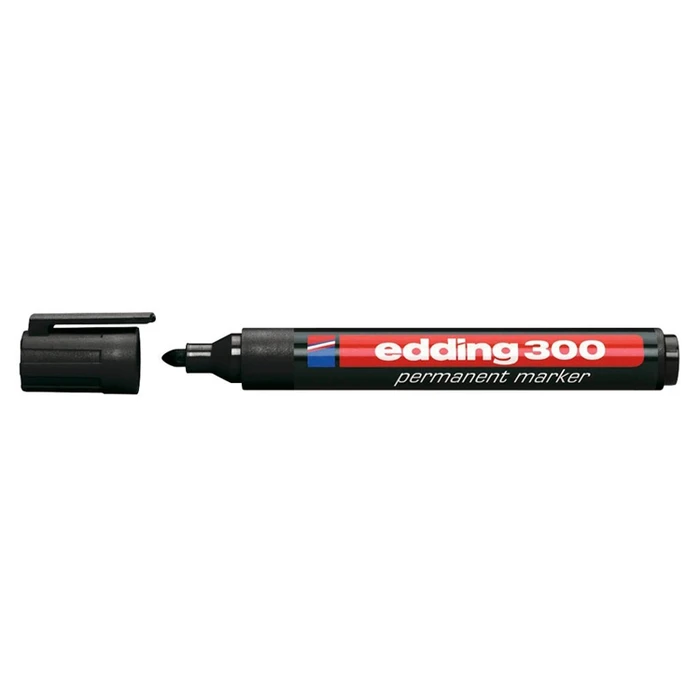 Ανεξίτηλος Μαρκαδόρος Edding 300 1.5-3mm Επαναγεμιζόμενος Μαύρος