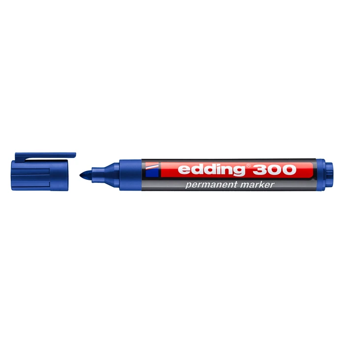 Ανεξίτηλος Μαρκαδόρος Edding 300 1.5-3mm Επαναγεμιζόμενος Μπλε