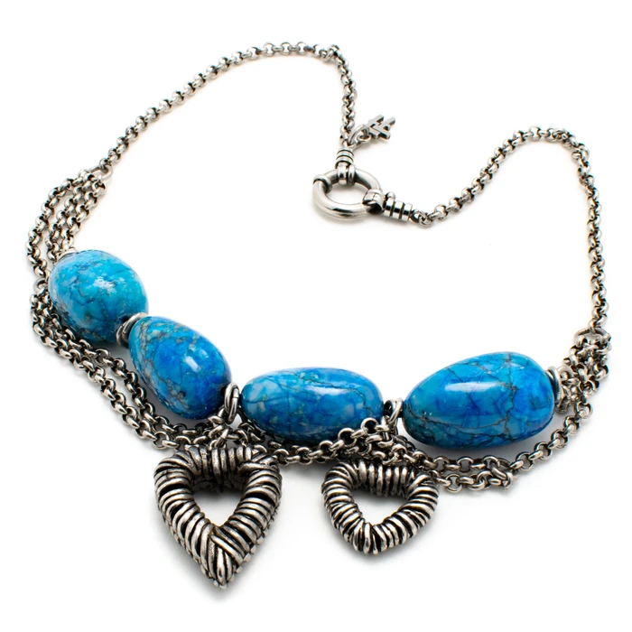 Γυναικείο Κολιέ Folli Follie 4N0T051Ku (25cm) από Ατσάλι Blue