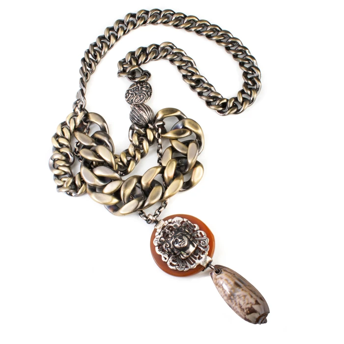 Γυναικείο Κολιέ Folli Follie 4N1B115Eb (60cm) από Ατσάλι Grey