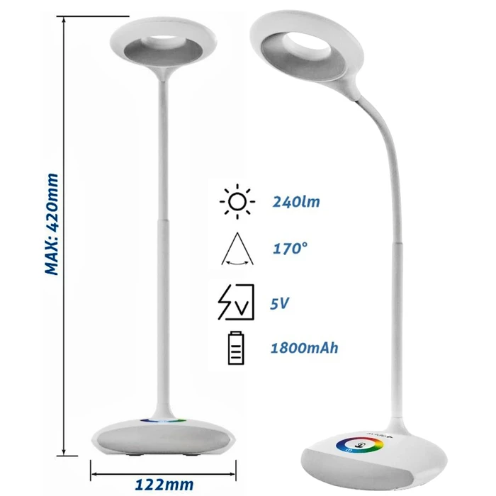 Φωτιστικό Γραφείου Avide LED RGB ʼσπρο 4W