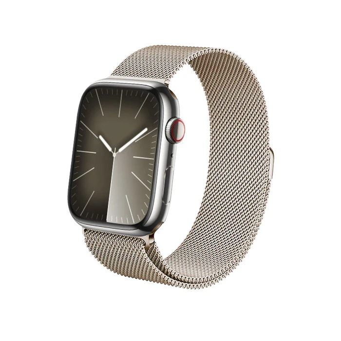 Band Crong Milano Steel Apple Watch 4/5/6/7/8/9/SE/Ultra 42/44/45/49mm champagne